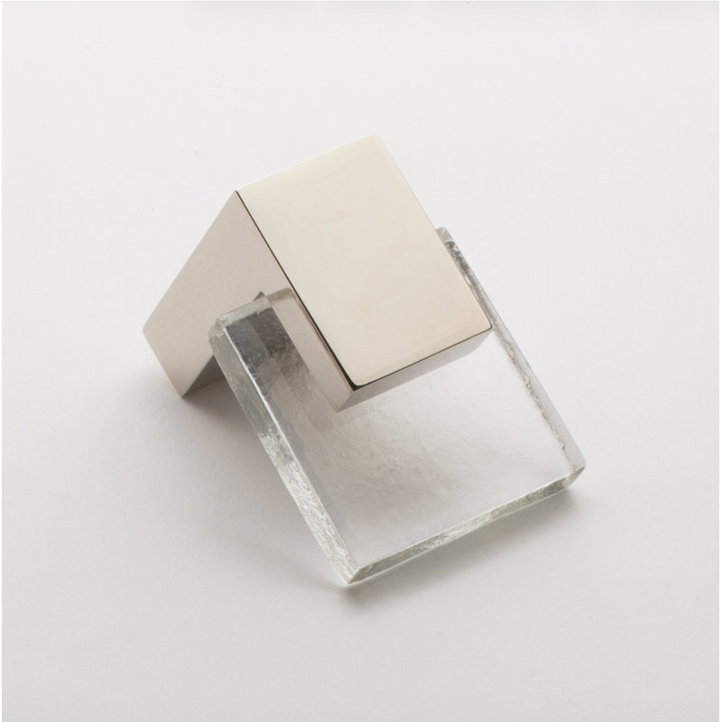 Poignée barre de quincaillerie décorative 1,625 po Affinity, Transparent, Nickel poli