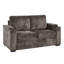 Canapé-lit convertible de 56,7 po avec causeuse convertible avec matelas double, deux porte-gobelets et un espace de rangement pour les accoudoirs pour le salon et l’appartement-740009582