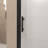 34"X 72" Shower Door Aluminum Frame, Half Frame ,1/4"(6Mm) Tempered Glass Explosion Proof Film-123404601
