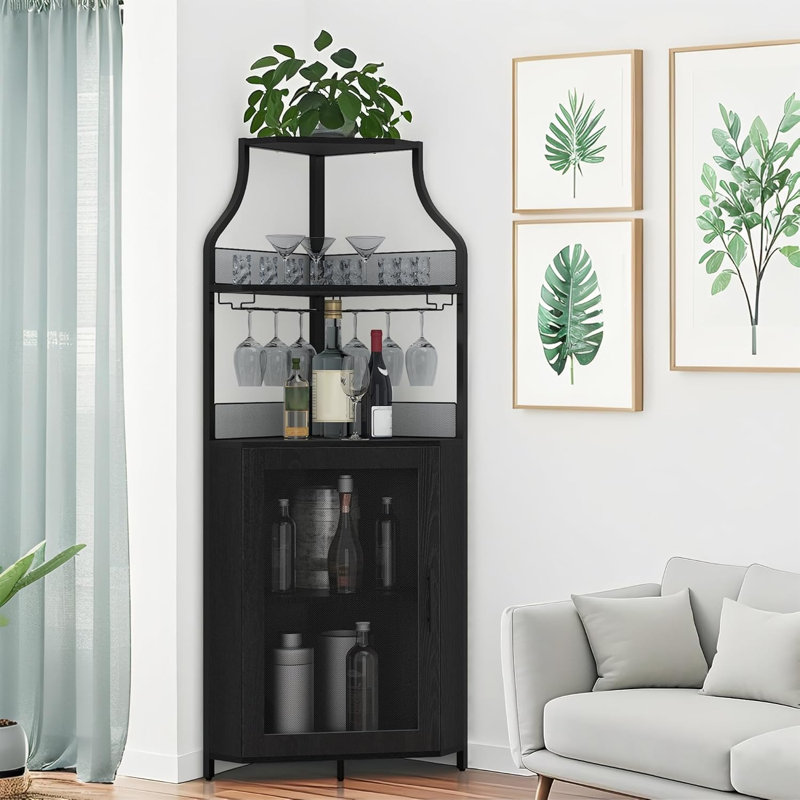 18.5cm Wine Bar, Black