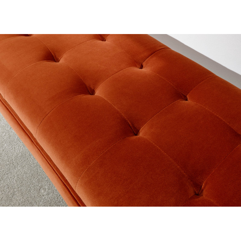 Absolon Velvet Upholstered Bench, Russet