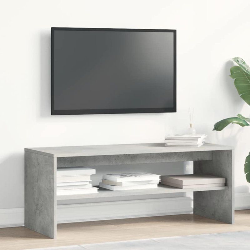 Meuble télé vidaXL, Gris béton, 39,37 po