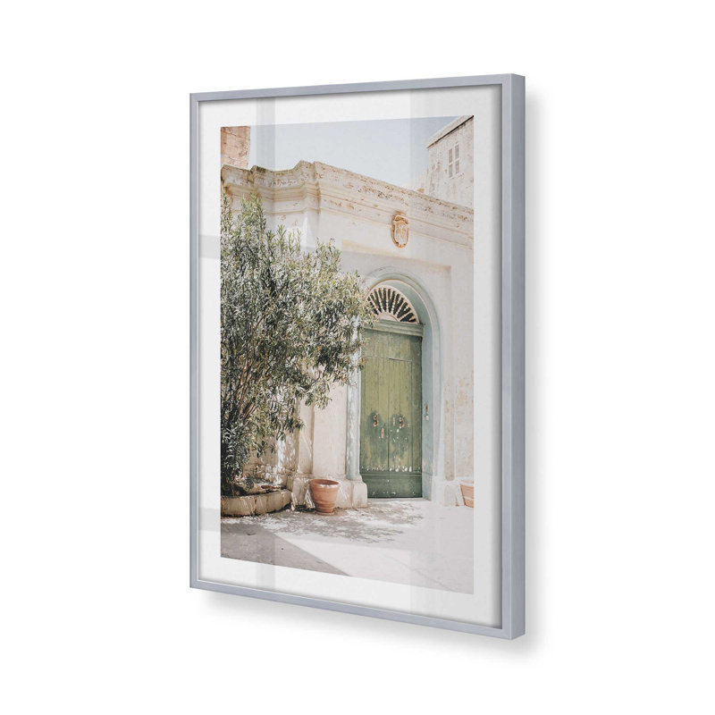 Imprimé secret Garden Gate, H 25,25 po x l 19,25 po x P 1,25 po, Cadre en chrome poli