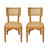 Netro Acacia Wood Dining Chair With Light Brown Wicker