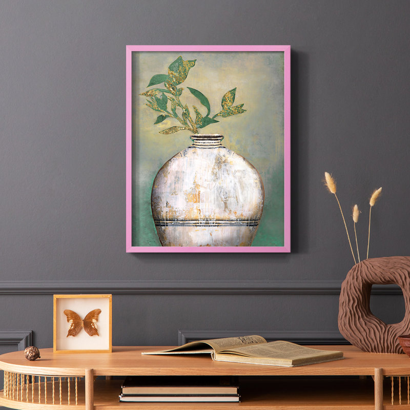 Impression encadrée Global Vessel II - bois massif, Rose, H 10 po x l 8 po