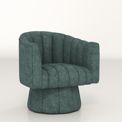 Murrow Upholstered Swivel Barrel Chair