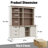 78.74" Tall Farmhouse Kitchen Pantry Storage Cabinet, Large Kitchen Hutch With Microwave Stand