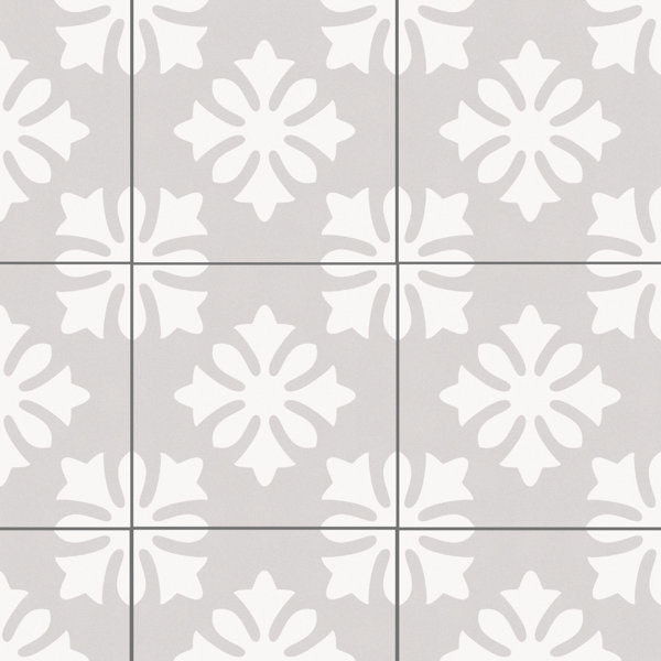 Venice 10" x 10" Patterned Matte Porcelain Floor and Wall Tile