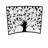 Aashay Bronze Metal Sculpted Relief Single Panel Tree Fireplace Screen with Curved Mesh Netting