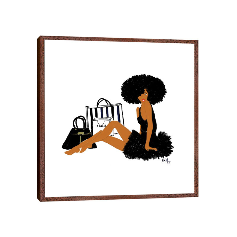 Thankful 1 Piece Wall Art on Canvas, 45.72 cm H x 45.72 cm W, Classic Brown Wood Framed Canvas