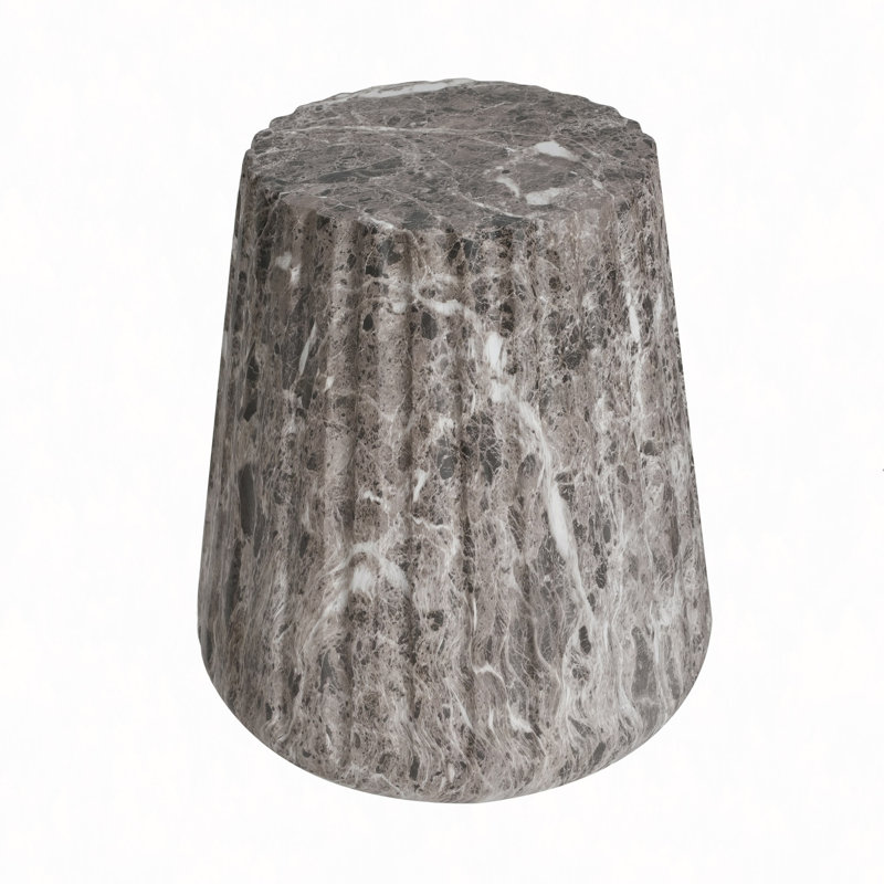Table d'appoint d'extérieur sculptée, Brun