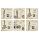 Postcard Sketches 6 Piece Coasters Set