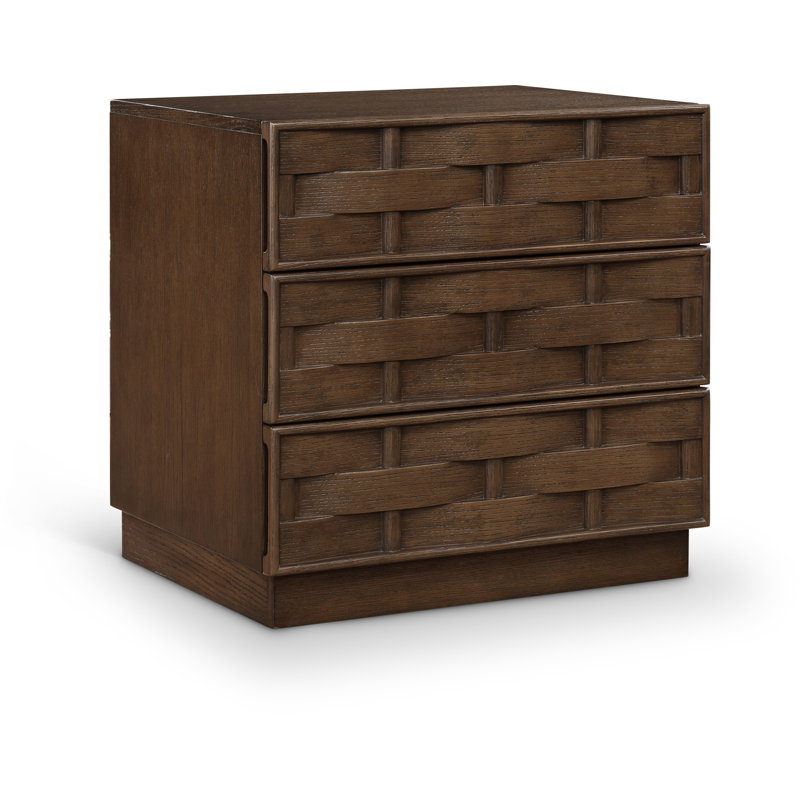 Weave 24 " W Nightstand, Brown