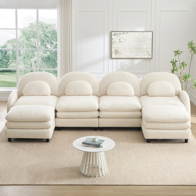Canapé modulaire moderne à 4 places Cloud Comfort Teddy