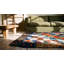 American Hooked Multicolor Antique 1890s Wool Small Scatter Size Rug