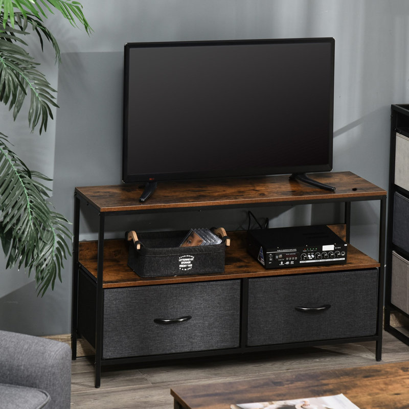 Friese TV Stand for TVs up to 48", Brown/Black