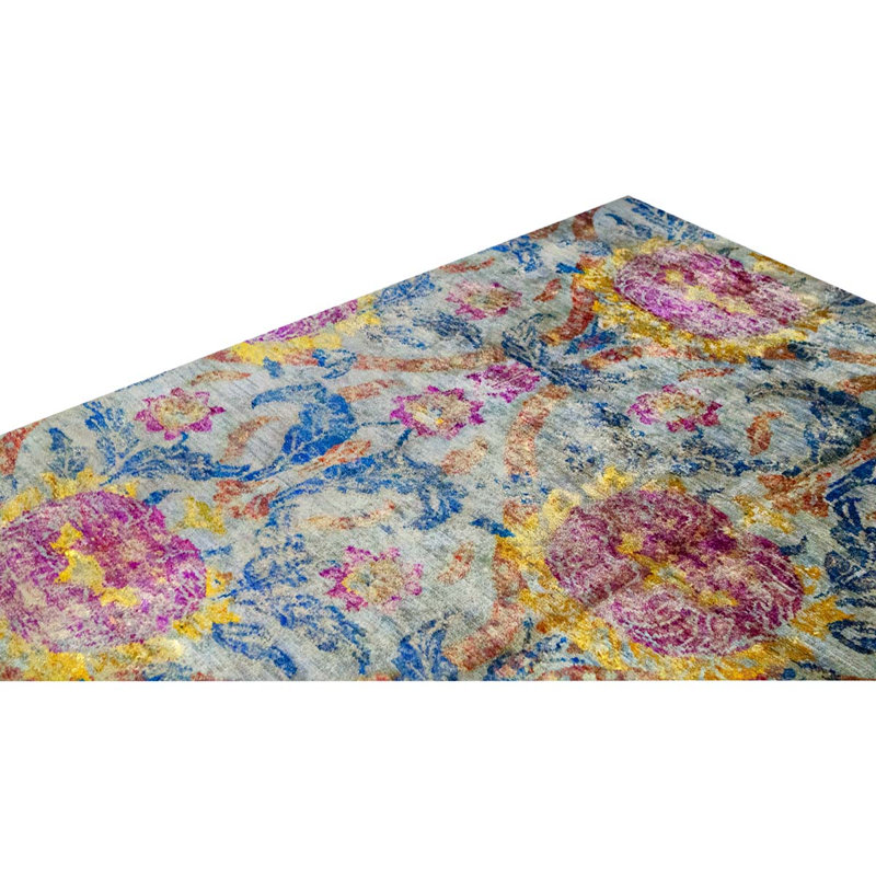 Silk Floral Area Rug