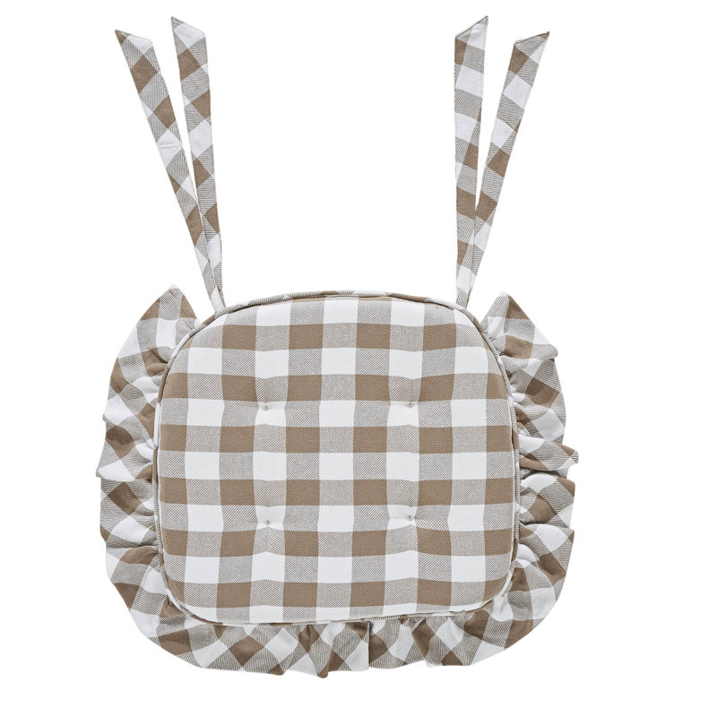 Coussin de chaise 1 pièce Annie Buffalo, Portabella / blanc