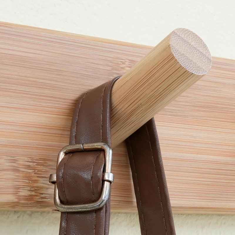 Wooden Coat Rack Wall Mounted, Yellow