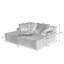 Chaise longue double en velours côtelé-1577590665