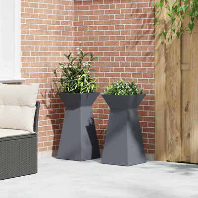 Pillar Planter Garden Outdoor Decor Modern Display Stand Terrace Holder