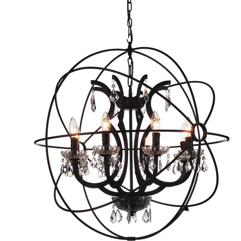 Margo 8 - Light Dimmable Globe Chandelier