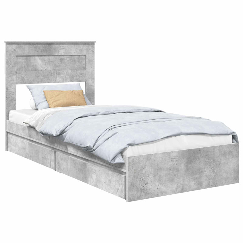 Bed, Single (3'), Concrete Grey