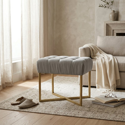 Alane Stainless Steel Accent Stool