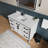 Dark Grey Bath Vanity 48 in. W x 22 in. D, White Quartz Top and 34 in. Mirror-1862693254