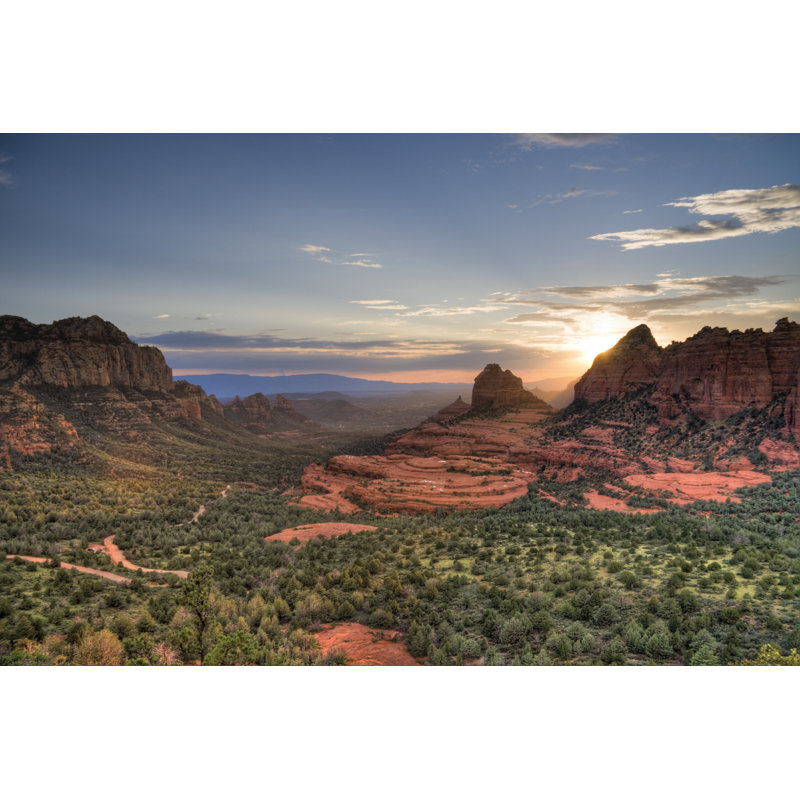 Red Rocks Sunset by Alexey Solonets - Wrapped Canvas Print, 51cm H x 76cm W x 3.8cm D