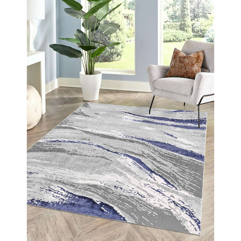 Abstract Indoor / Outdoor Area Rug, Rectangle 60 x 110 cm