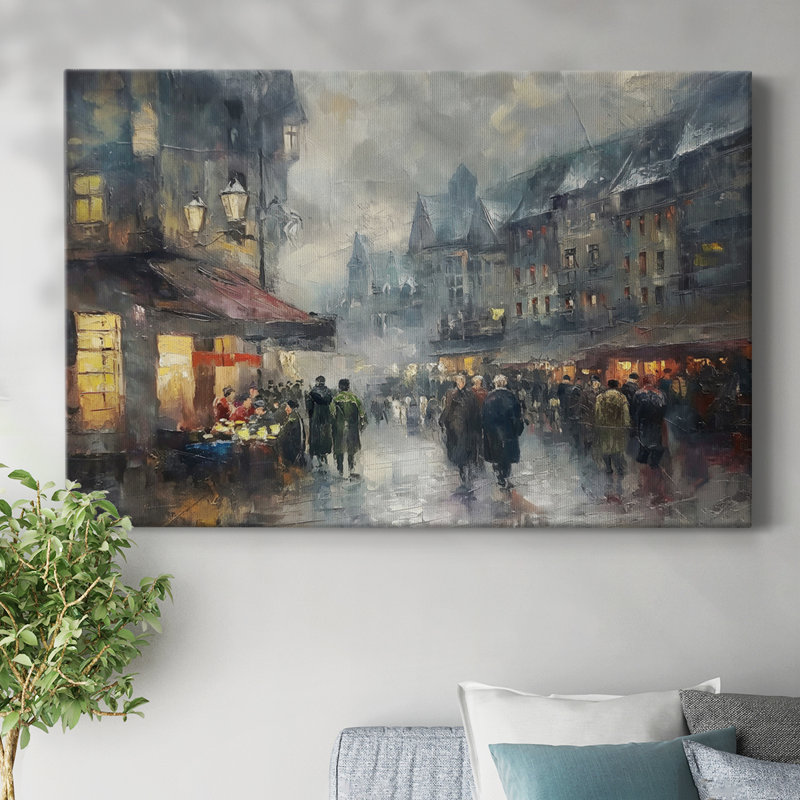 LANDSCAPE CCxxx - Toile tendue avec châssis de qualité supérieure - Prêt à être accroché, H 24 po x l 36 po