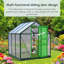 Serre 6 po x 6 po pour l'extérieur, serre en aluminium et polycarbonate-134318301