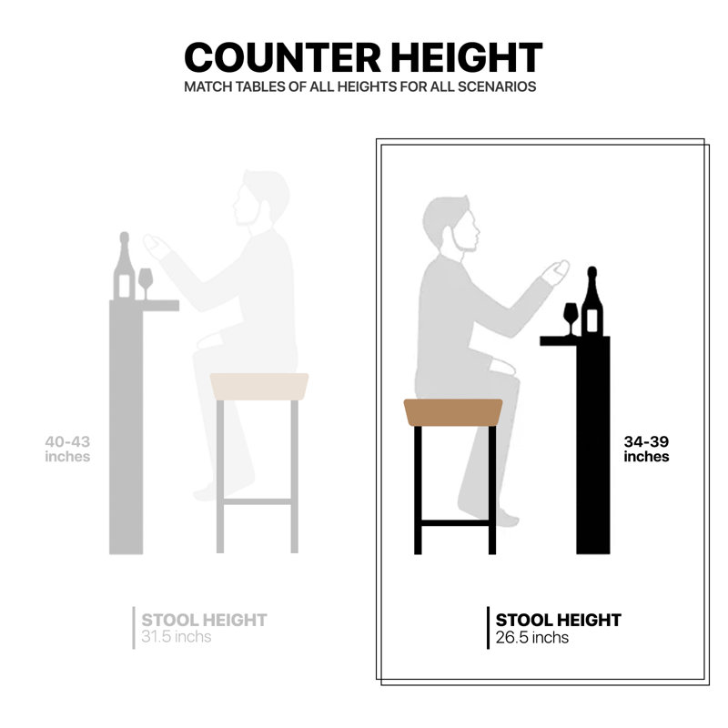 Upholstered Saddle Bar Stools Counter Height Stools Barstools Bar Chairs with Curved Seat & Footrest, Camel