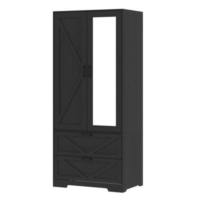 Armoire penderie 72 "avec miroir et tiroirs