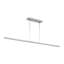 Mick De Giulio Stagger 1-light Linear Chandelier in Polished Stainless Steel with Acrylic shade-390554727