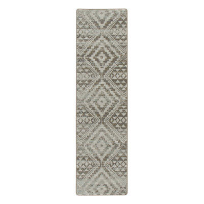 Goutier Kenten Riverbed Beige Geometric Moroccan Area Rug