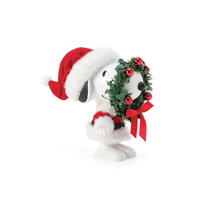Peanuts Licensed  Spruced Up Snoopy Santa 5.25in