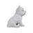 Sitting White Terrier Dog Statue