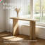 Console cannelée en bois massif avec tiroirs - Table d'entrée moderne étroite