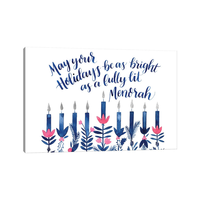 Boho Hanukkah Collection A par Grace Popp - impression d'art graphique, Toile tendue, Pas de tapis