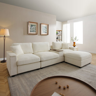 Grand canapé-lit en lin Comfy Cloud