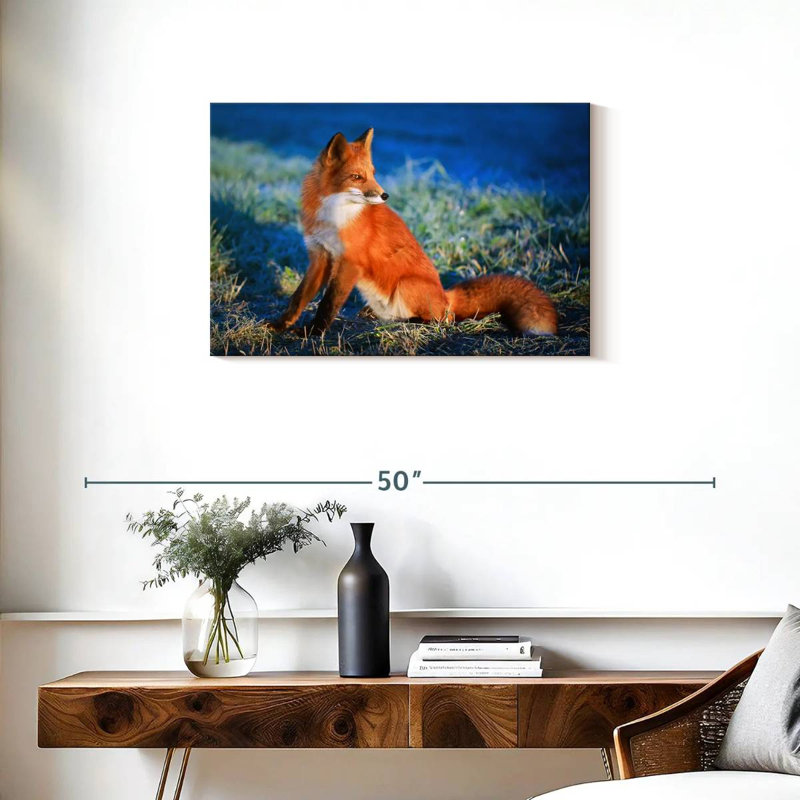 Renard roux Brampt, H 20 po x l 30 po