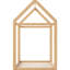 Lit simple pour maison simple - Solution de couchage pratique en bois en forme de maison polyvalente et attrayante