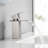 SUMERAIN Modern Waterfall Bathroom Sink Faucet with Single Handle, Deck Mount Bathroom Faucet , Brushed Nickel