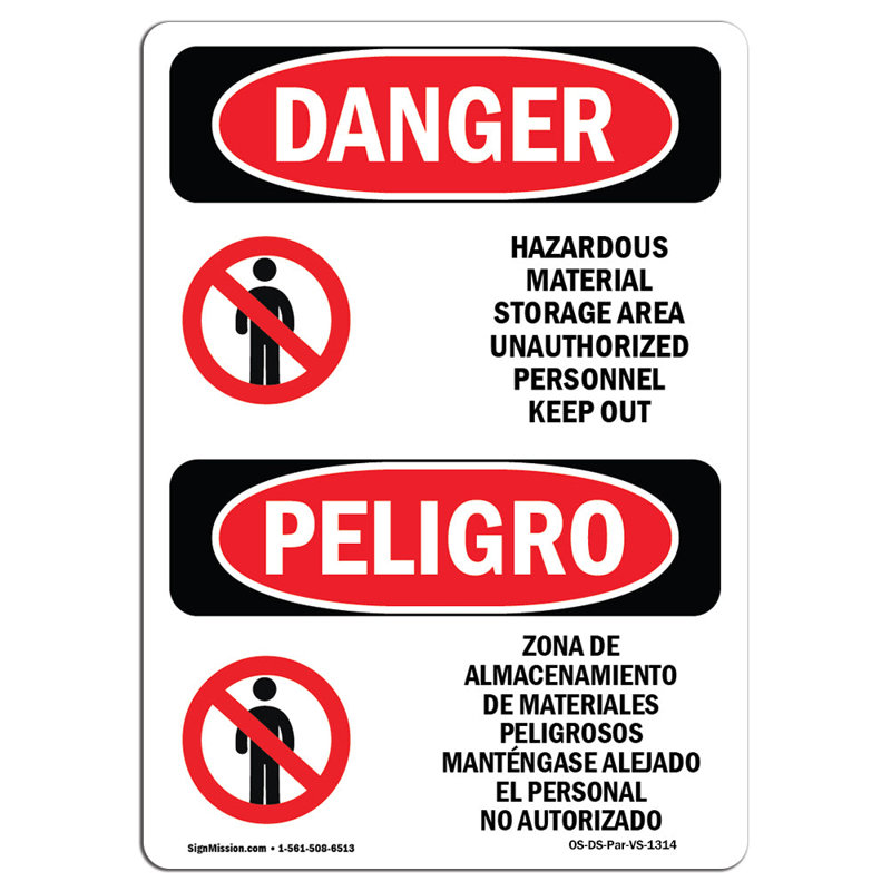 Panneau de sécurité OSHA, H 24 po x l 18 po x P 0,1 po