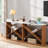 70.8''L Detachable X Shape Console Table Extra Long Table With Storage For Home-1888128711-1888128704