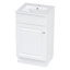 Meuble-lavabo blanc 18 po avec lavabo et tablette à porte réglable | Idée cadeau-69877896