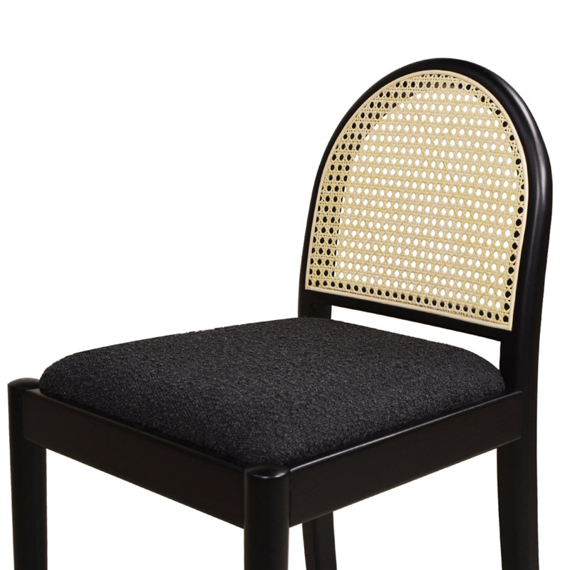 Tabouret de bar Panama, Noir, Noir