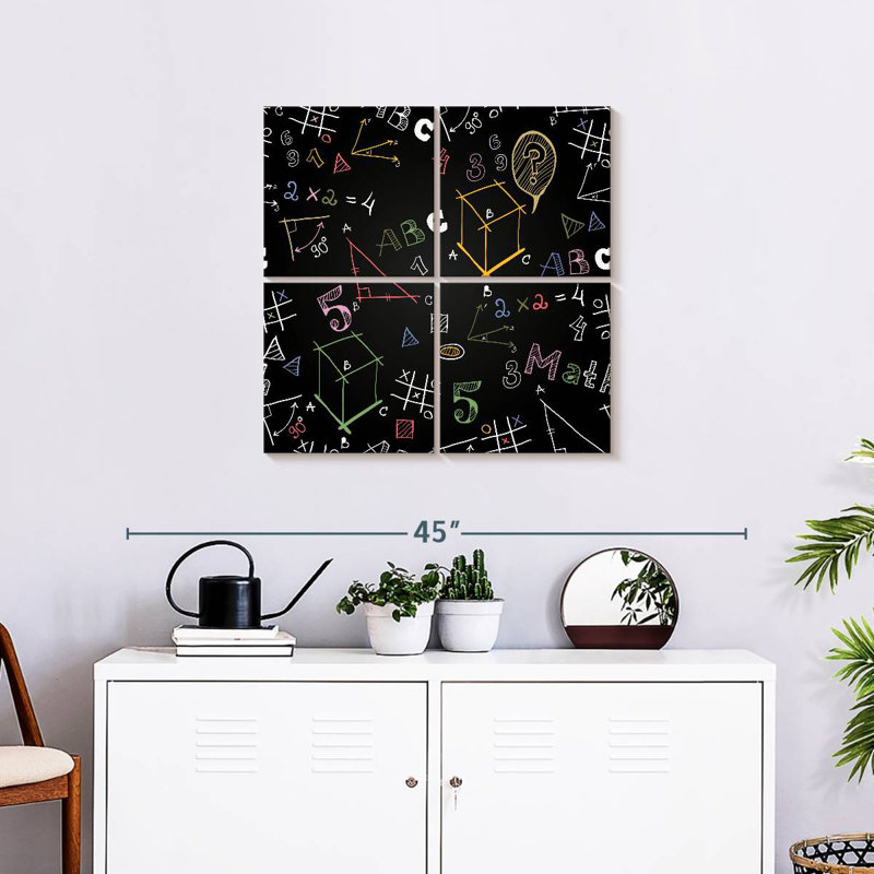 Keiri Math Equation Doodles, 26" H x 26" W